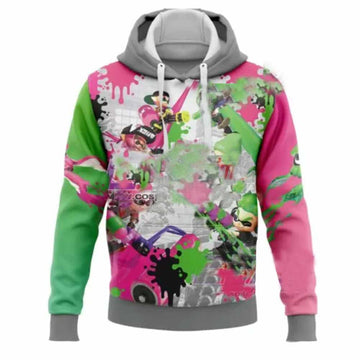 Splatoon Adulto Sudadera Con Capucha Impreso 3D Sudadera Hombre Mujer Casual De Calle Sudadera General